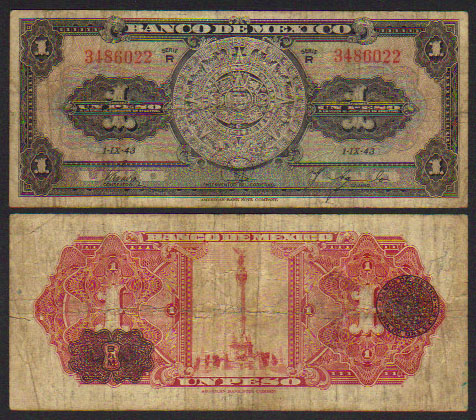 1943 Mexico 1 Peso L000513